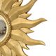 Vintage Gold Sunburst Convex Mirror 54cm