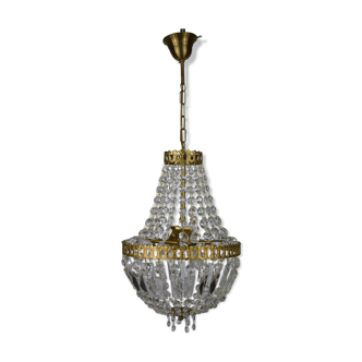 vintage glass stamped hot air balloon chandelier