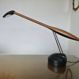 Zoomorphic desk lamp in cherry wood and polycarbonate