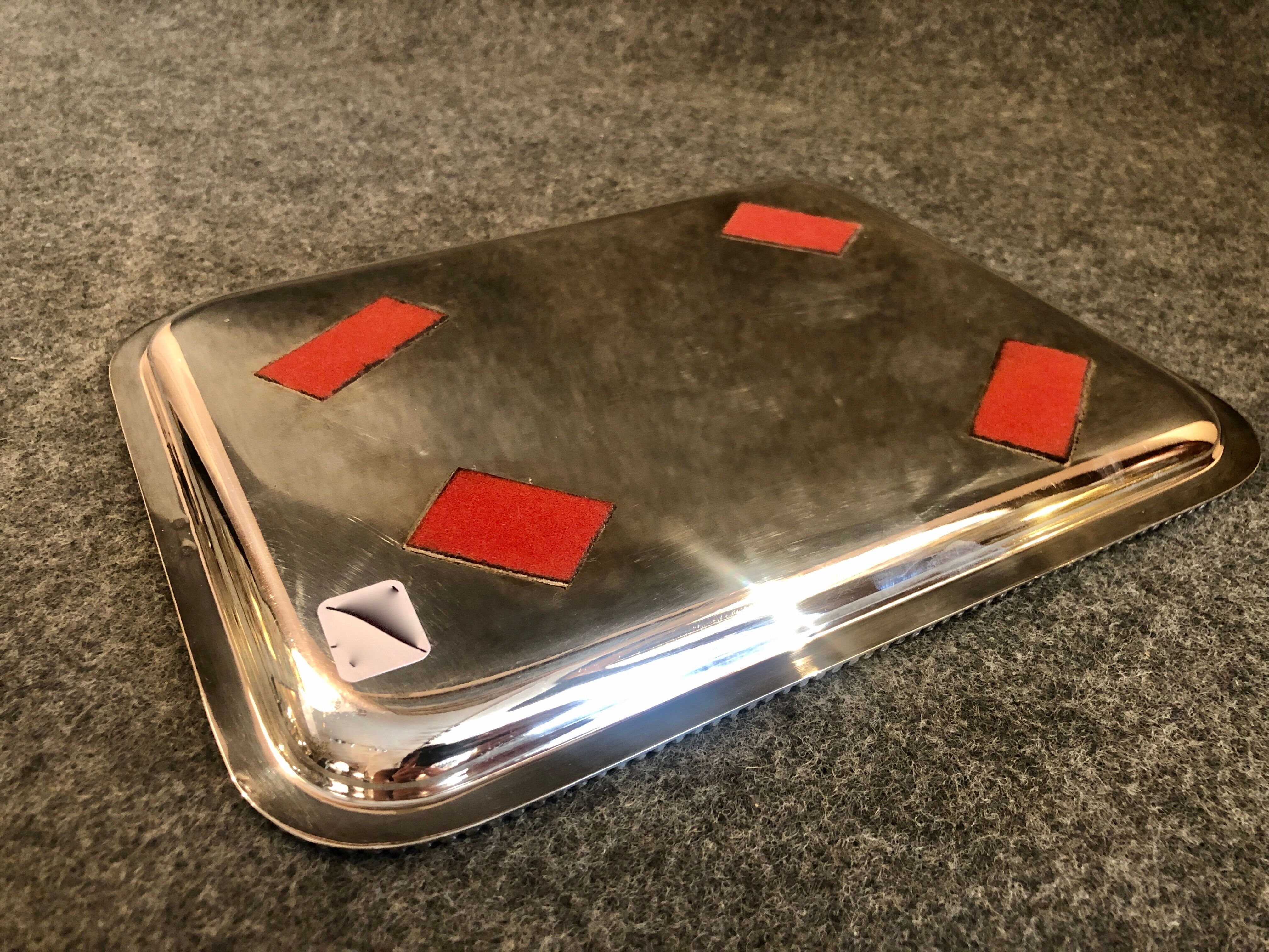 Silver metal tray, late 19th century