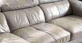 Leather corner sofa