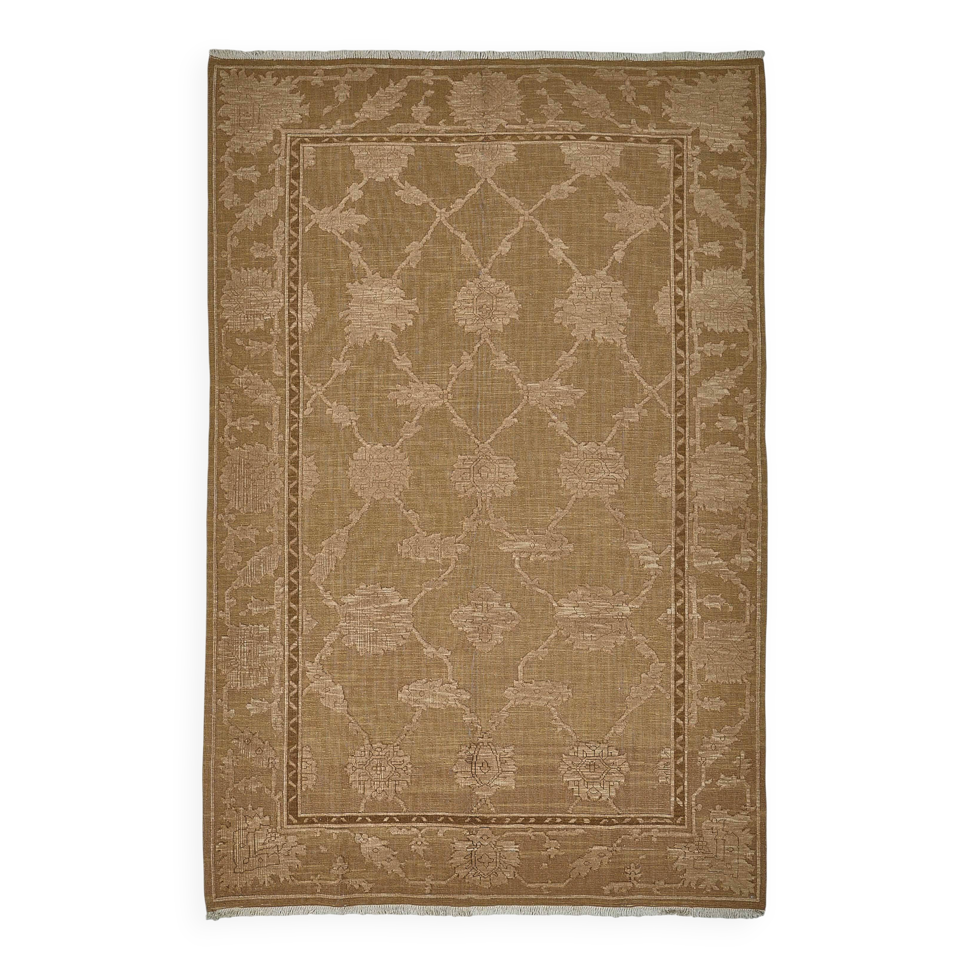 Turkish Handknotted Wool Oushak Rug 178 cm x 270 cm