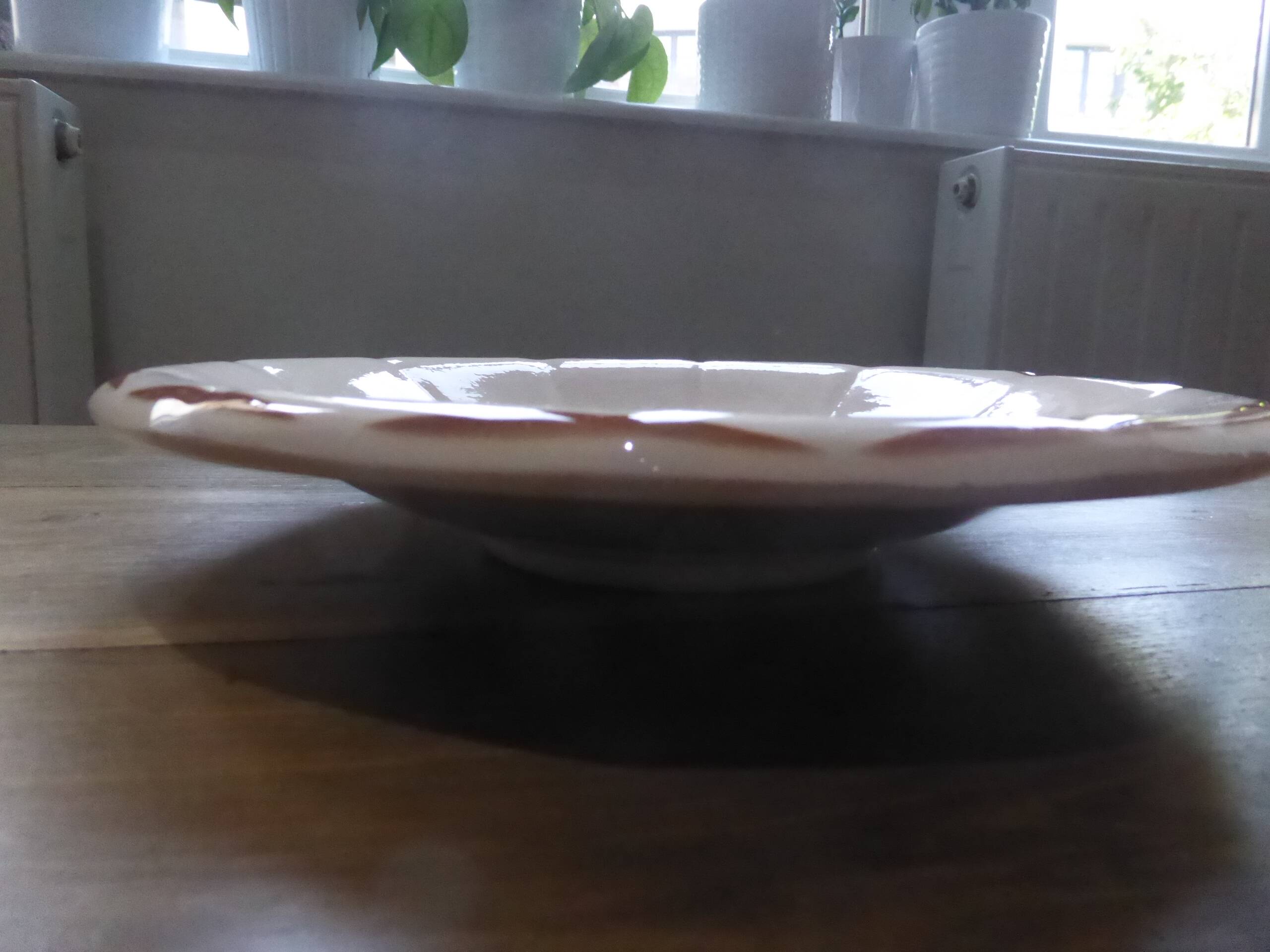 Vintage round dome serving dish from Digoin Sarreguemines 200896