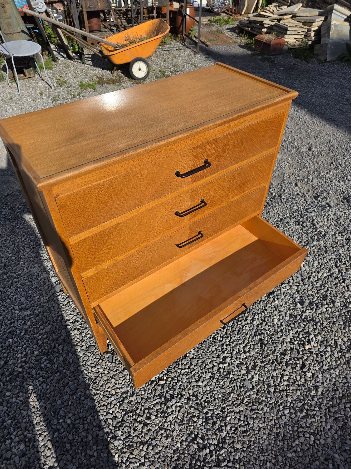 Vintage oak chest of drawers from the 60s
