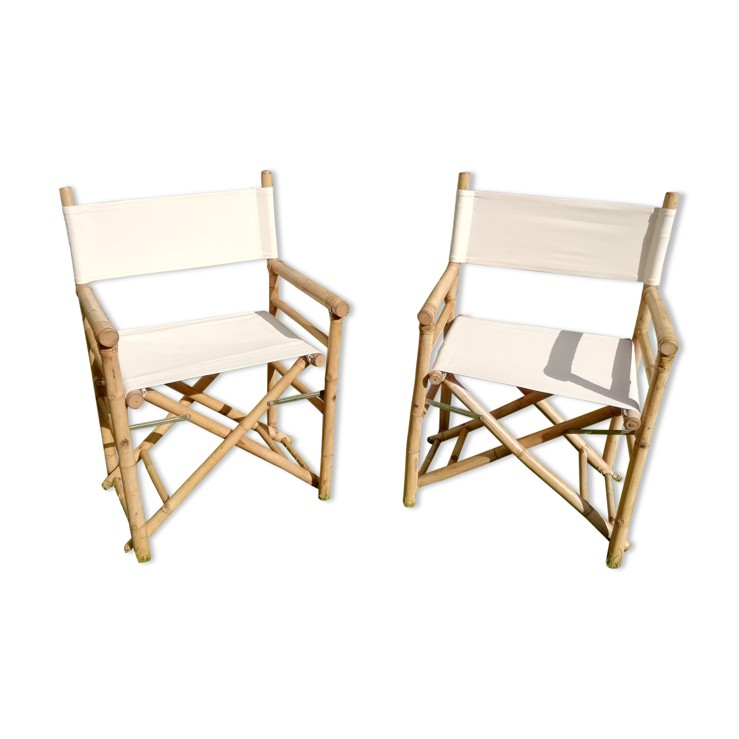 Foldable bamboo armchairs