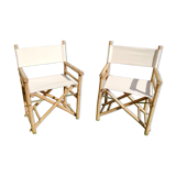 Foldable bamboo armchairs