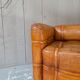 Cube leather armchairs