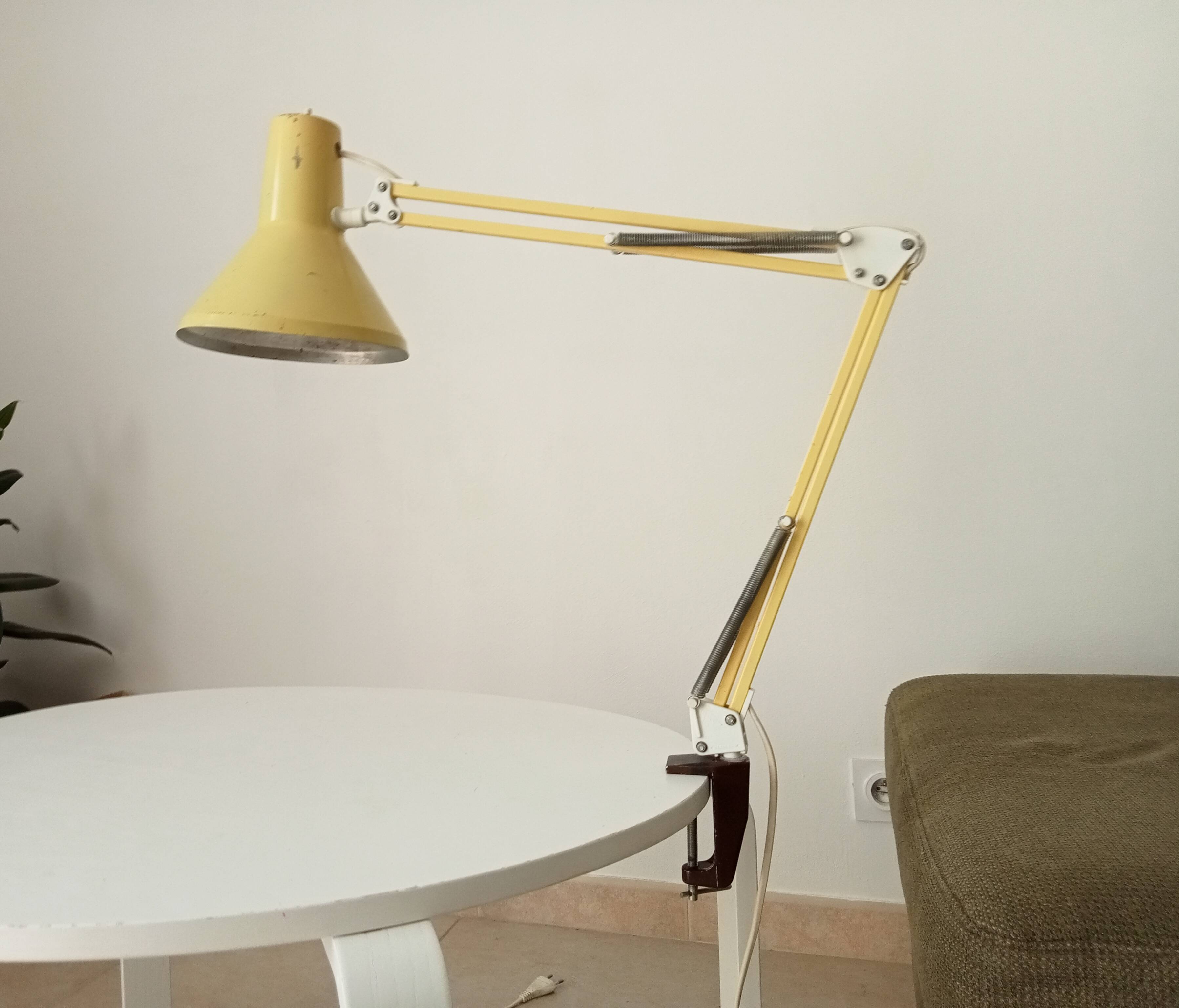 Lampe d' architecte scandinave vintage HCF Danemark pour Maxam 1968