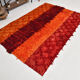 tapis vintage rouge & orange, 163x240 cm