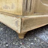 Petit meuble alsacien rustique vers 1900 sapin peint buffet meuble métier art populaire enfilade
