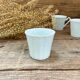4 tasses vintage porcelaine blanche
