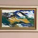 Original Swedish Oil on Cardboard – "Mountains" by Svendolf Carlsson – Signed – Vintage and Framed – 70 × 45 cm (27.6" × 17.7")