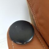Fauteuil danois cuir daim