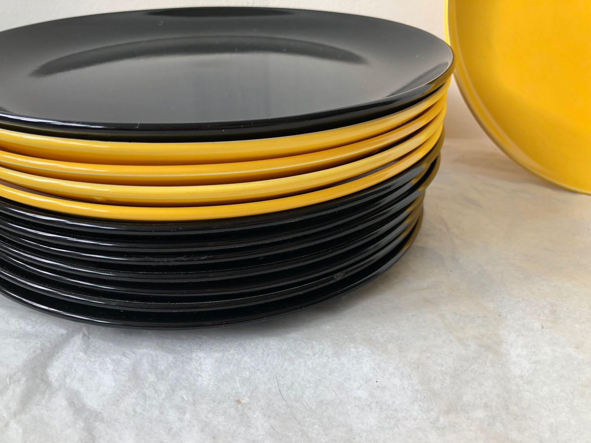 Set of 12 dinner plates old Salins Leeds