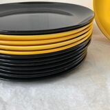 Set of 12 dinner plates old Salins Leeds