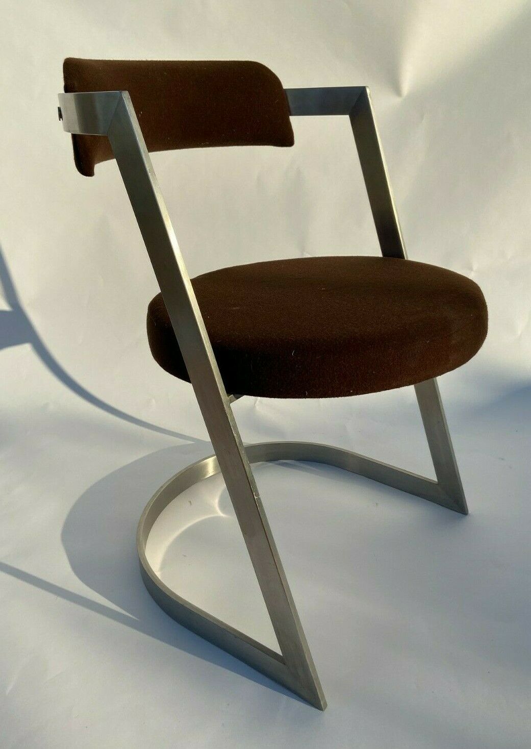 1970 stainless steel chair chrome style treck