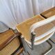Set of 4 vintage cesca dining chairs / 2 brown 2 white / cane seat mid-century