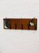 Vintage wooden wall coat rack mirror from the 1960s.