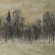 Bernard Gantner: Clearing under the snow, signed original lithograph.