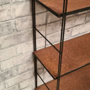 etagere 1960 vintage , string, bois et metal 60x58x17