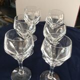 Verres anciens en cristal estampillès