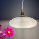 Vintage lampshade pendant light in blue opaline