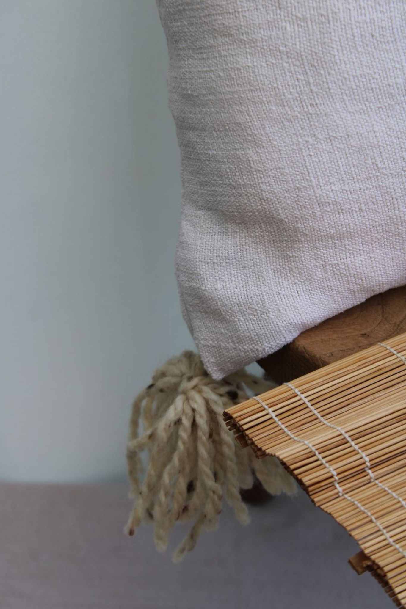 Linen and cotton cushion