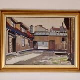 Original Oil on Canvas – “Side Street” by Yo Johansson – Signed, Framed