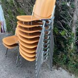 Set of 12 G. Piretti chairs for Castelli.