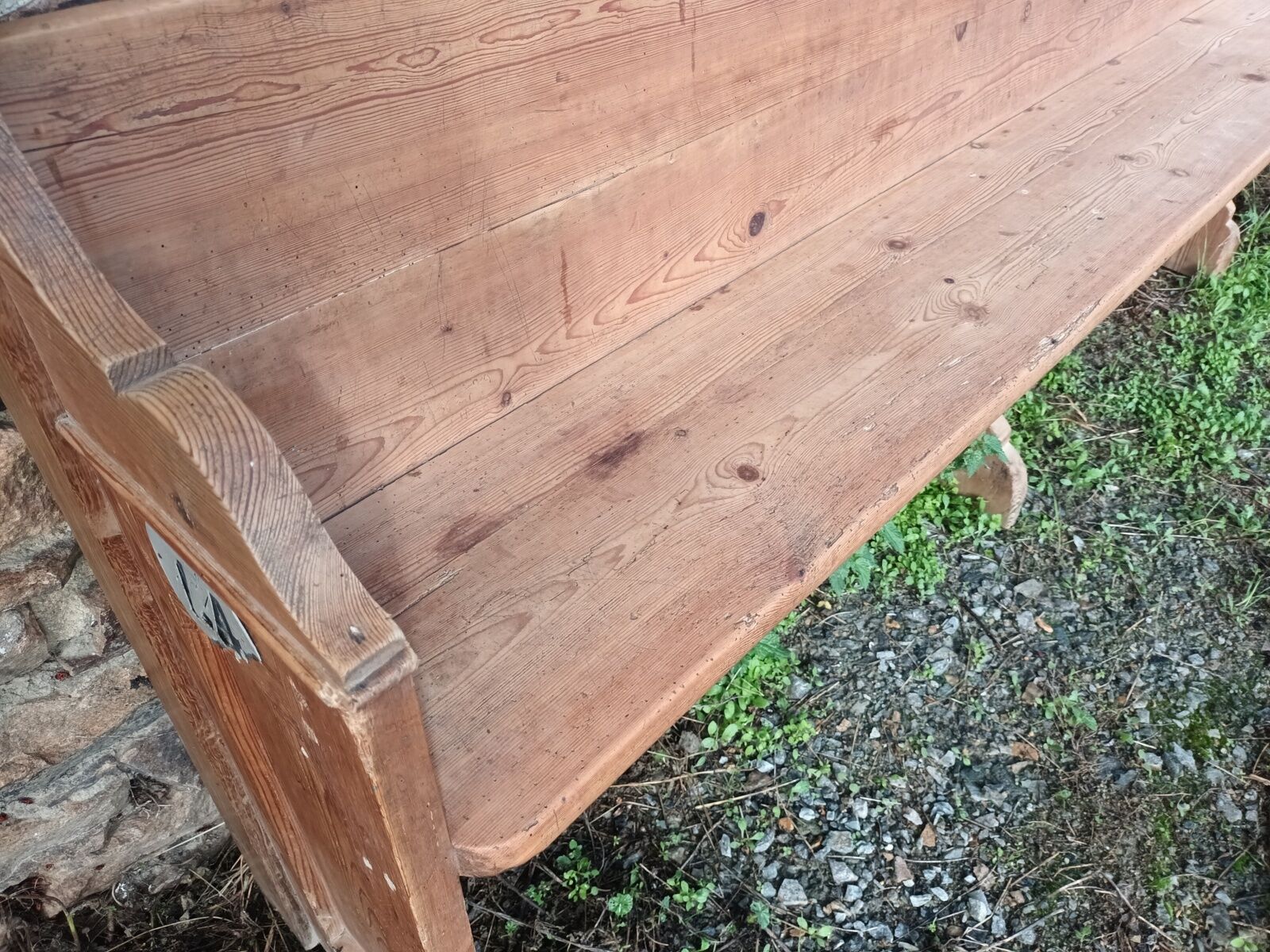 Old church pew, 263 cm