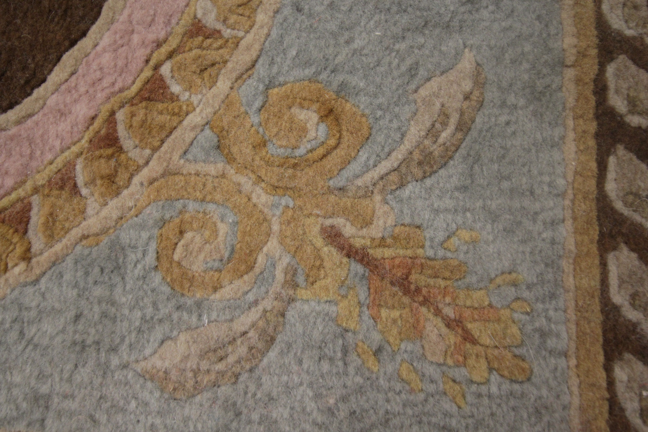 Handmade savonnerie door mat wool rug 61x91cm