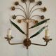XL Vintage Mid-Century handmade 2 light bouquet wall lamp Italy 1950-1970