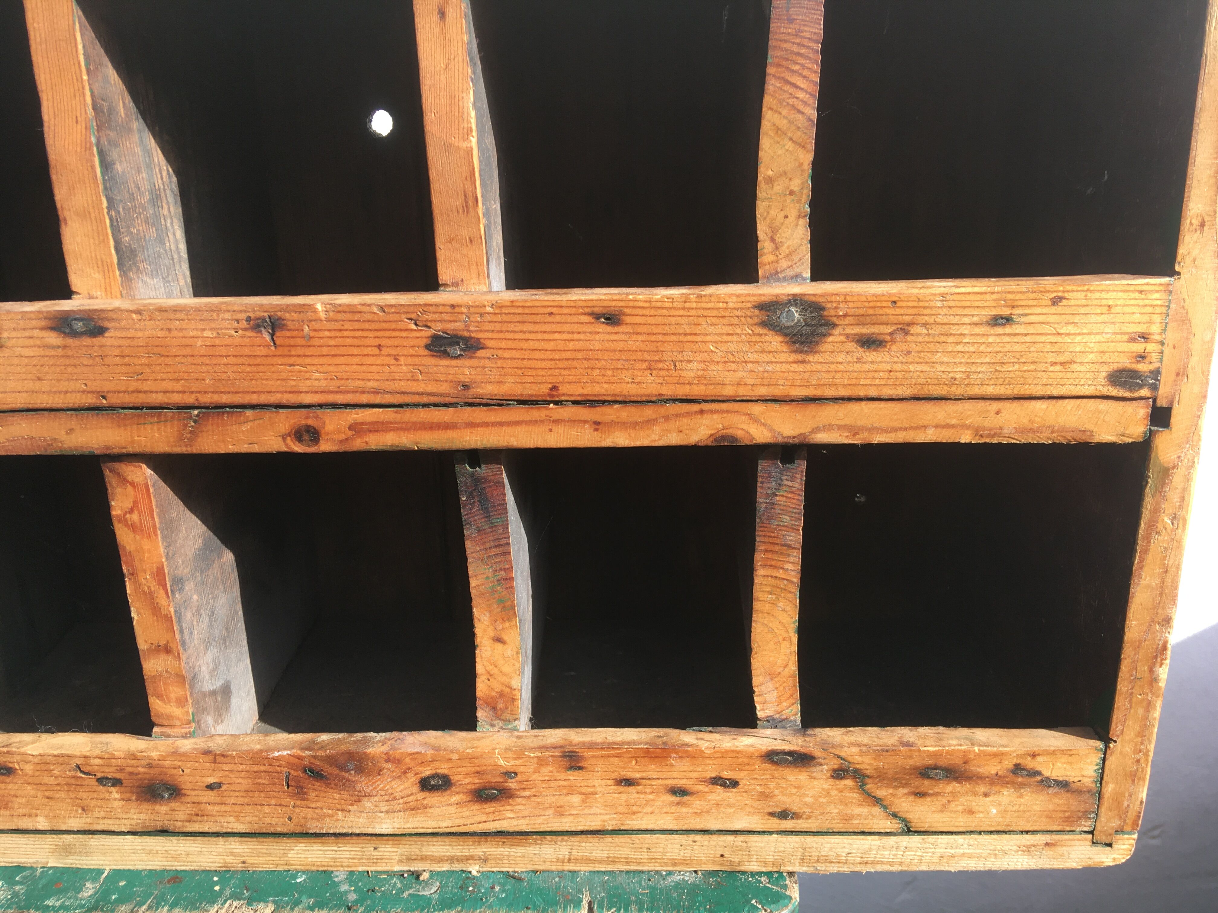 Vintage workshop locker in fir wood