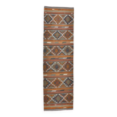 Vintage Handmade Wool Runner, Muted Color Kilim Runner, 81x279 Cm