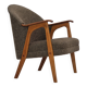 Fauteuil danois, meuble en tissu laine/coton, bois de teck, années 1960
