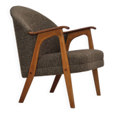 1960s, Danish armchair, furniture wool/cotton fabric, teak wood.