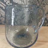 Large bubble glass mug
