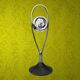 Space Age floor ashtray - chrome steel and cast iron with a rotating system, 1970s Mettawa style.