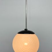 Mid Century Milk Glass & Bakelite Pendant, 1950's