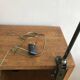 1950s English green workshop lamp