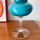 Grand vase en opaline bleu géant années 50-70