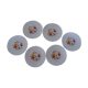 6 plates orange flowers - yellow Arcopal France Vintage