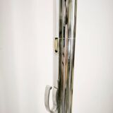Lampadaire dimmable avec porte-manteau en laiton chromé