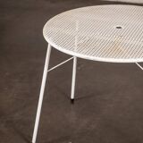 Perforated metal garden table