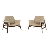 Mid-Century Modern Pair of Armchairs in the style of Gianfranco Frattini, Italy, 1960s