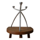 Candelabra or tripod candlestick in aluminum Scandinavian decorative object