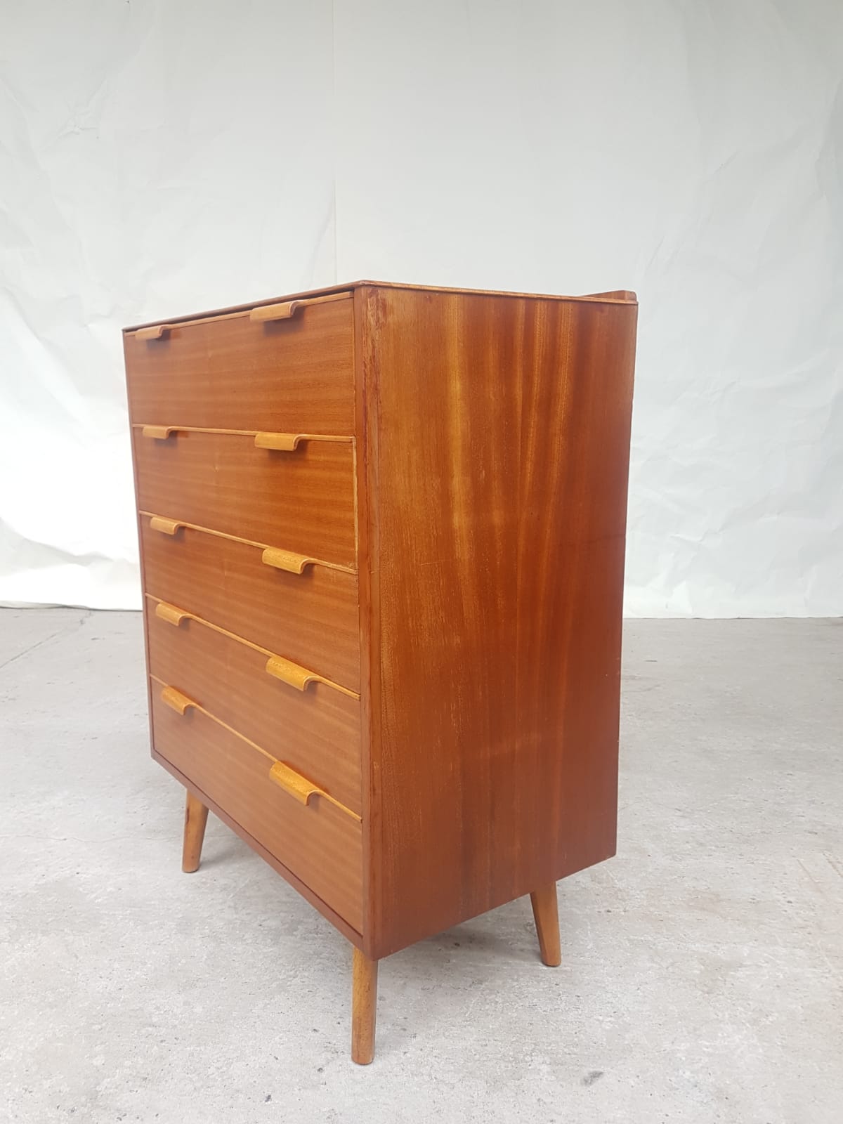 Walnut tallboy chest of drawers
