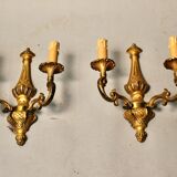 Paire d'appliques en bronze de style Louis XV