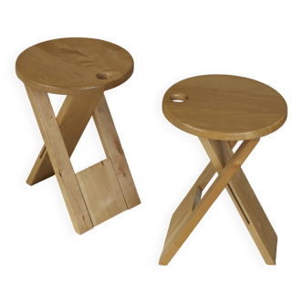 2 tabourets en bois Suzy  Adrian Reed vintage circa 1980