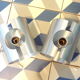 Paire d'appliques spage age feuille inox